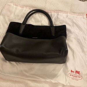 Coach purse - limited edition suede/leather with tons of pockets and zippers